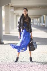 Long blue dress