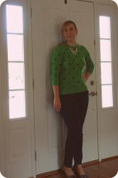 J. Crew: Collection Cashmere Polka-Dot Sweater and OOTD.