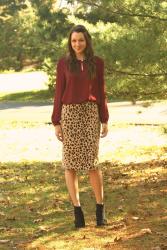 the burgundy blouse ~ 4 ways {4}.