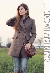BROWN MAXI BLAZER