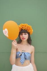 Paulie Antiques Flower Crown used in Odd Lovin' Vintage Lookbook