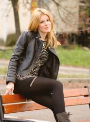 STUDDED DRESS AND ALL SAINTS BOOTS