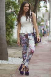 Floral and peplum...for breakfast!
