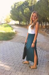 Long Emerald Skirt