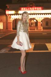 Holiday Glam: Sequined Flare Dress