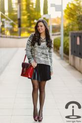 Soft Sweater and Pleated Skirt