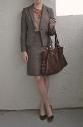 day to night: brown tweed
