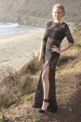 Casual Cool: Black Lace Dress