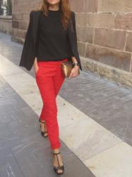 red and black