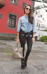 Look 194- Leather Leggins&Sneakers