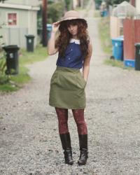 remix archives // olive skirt