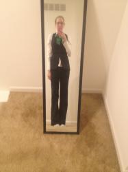 GREEN AND WHITE WORK OUTFIT