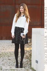 DOTS SKIRT +  WHITE BLOUSE - NAVIDAD CON TOUS (III)