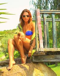 Me and my book / Blue swimsuit
