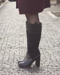 knee high heeled boots
