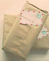 brown paper packages tied up with string