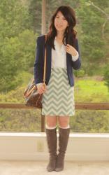 Chevron Pencil Skirt 