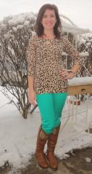 Green Denim, Leopard and Camel 