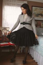 Sunday best: Black lace skirt