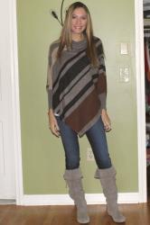 LOFT BLANKET STRIPE PONCHO