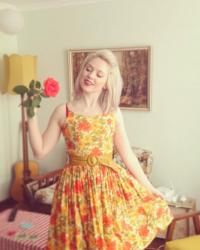 summer holidays, vintage cotton dresses and bare feet