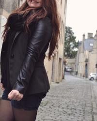 Le blazer bi-matière