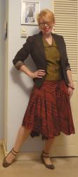 Jan 7th - Outfit #5 - Olive, Red and Ribbon