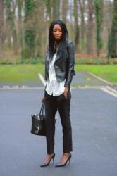 Back to work - look de working girl chic & rock