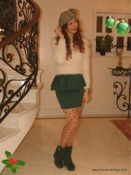  Christmas Look ♥ Green and Beret