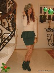 Christmas Look ♥ Green and Beret