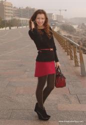 Daily Look  ♥ Burgundy in Black! Love it!