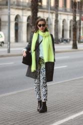 neon yellow scarf