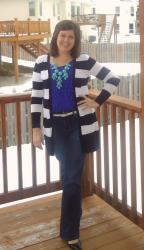 30x30 Day 10: Stripes, Lace, and a Bubble Necklace