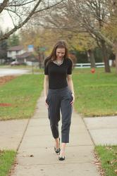 Beaded Chain Links and Pleated Front Pants