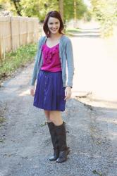 Outfit of the Week - Boots, Pink & Purple
