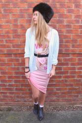 pastel cardigan & dress