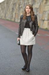 Polka dots and leather