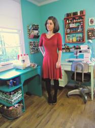 Completed: A Slinky Red Butterick 5078
