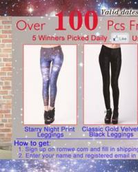 News du jour: free leggings – ROMWE!