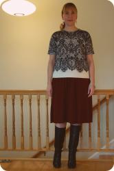 OOTD: Lace and Aubergine.