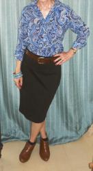 What I Wore: Paisley Shirt, and King the Giant Cat