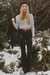 lace flares & cropped jumper