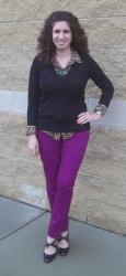 Purple jeans with a side of Leopard...