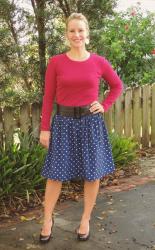 Restyle: polka dot skirt