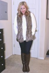 30 for 30 | 4: White Cable Knit & Fur Vest