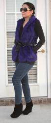 Faux fur vest