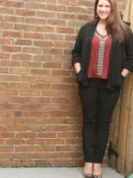 Leopard Pumps and a Beaded Top