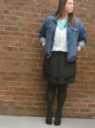 Statement Necklace and Polka Dot Tights