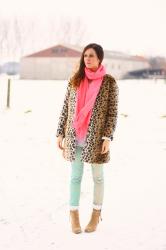 Leopard Coat, Mother-of-Pearl Skinnies