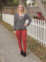 Look of the Day: Stripes and Pearls